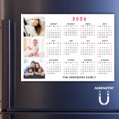 2026年カレンダー 名前入りフォトコラージュ マグネット