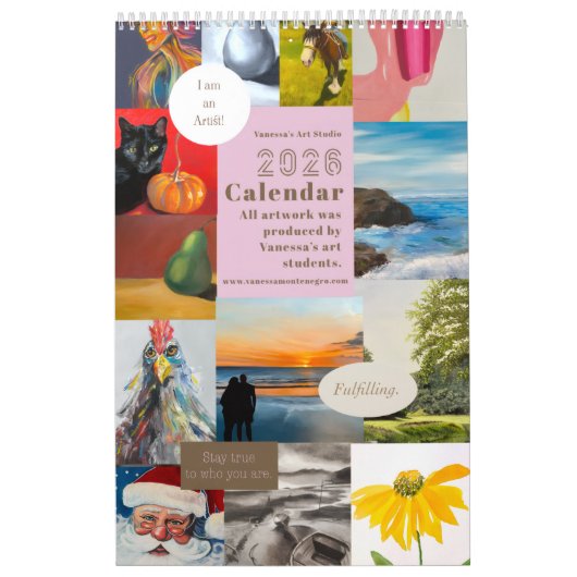 2026年カレンダー Vanessa's Art Studio 生徒たちの作品 2 カレンダー (カバー)