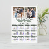 2026年カレンモダンダーSageグリーンミニマリスト2写真 シーズンカード (スタンド正面)