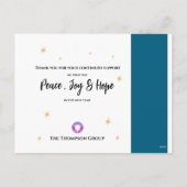 2026年カレン企業のダビジネスと会社のロゴ シーズンポストカード (裏面)