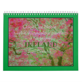 2026年カレン絵を描ダー付きChloe Noble IRELAND カレンダー