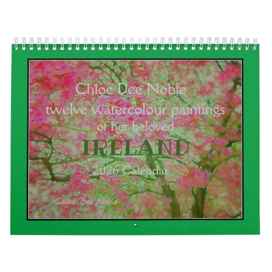 2026年カレン絵を描ダー付きChloe Noble IRELAND カレンダー (カバー)