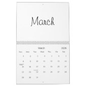 2026年カレ空白のンダー（祝日あり） カレンダー (3月 2026)