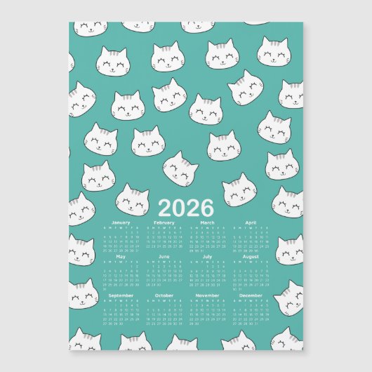 2026年カワイイ猫顔柄 (正面)