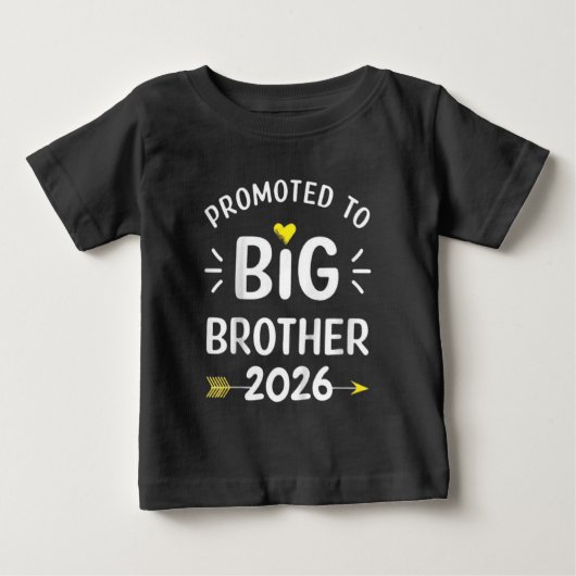 2026年キッズビッグブラザーに昇格 ベビーTシャツ (正面)