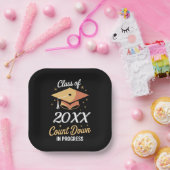 2026年クラスのカウントダウン進行中パーソナライズされた ペーパープレート (パーティー)