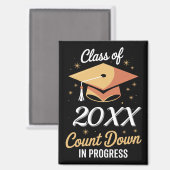 2026年クラスのカウントダウン進行中パーソナライズされた マグネット (正面/裏面)