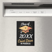 2026年クラスのカウントダウン進行中パーソナライズされた マグネット (インサイチュ (食洗機))