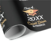 2026年クラスのカウントダウン進行中パーソナライズされた ラッピングペーパー (ロールコーナー)