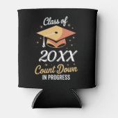 2026年クラスのカウントダウン進行中パーソナライズされた 缶クーラー (正面)