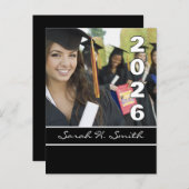 2026年クラスの卒業招待状 インビテーションポストカード (正面/裏面)