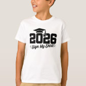 2026年クラス卒業サイン私のシャツ上級2026 Tシャツ (正面)