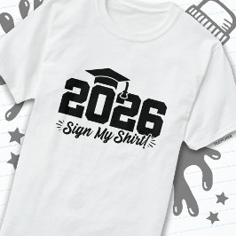 2026年クラス卒業サイン私のシャツ上級2026 Tシャツ