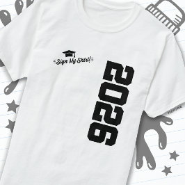 2026年クラス卒業サイン私のシャツ上級2026 Tシャツ