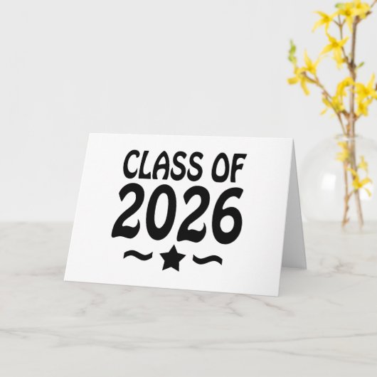 2026年クラス卒業スター カード (黄色い花)