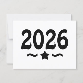 2026年クラス卒業スター ポストカード