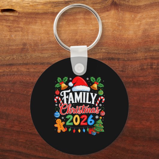 2026年クリスマス家族用お揃いパジャマ キーホルダー (正面)