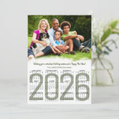 2026年クリスマス フォト カレンダー 新年 グリーン シーズンカード (スタンド正面)