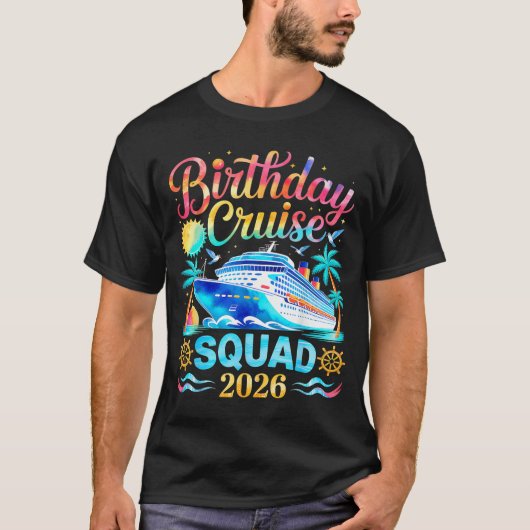 2026年クルーズ誕生日お祝いクルーズ同窓会 Tシャツ (正面)
