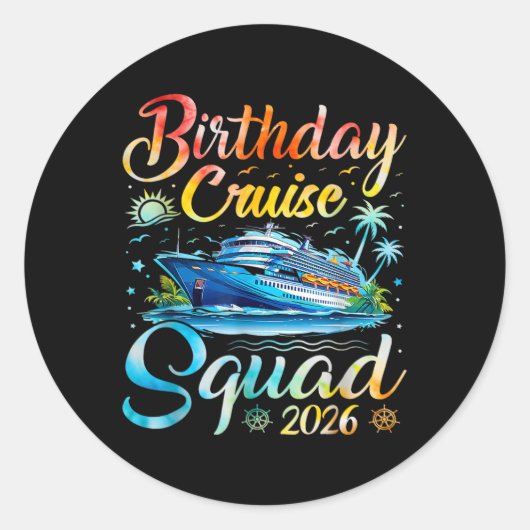 2026年クルーズ誕生日パーティーV ラウンドシール (正面)