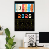 2026年ゴルフカレンダー ポスター (ホームオフィス)