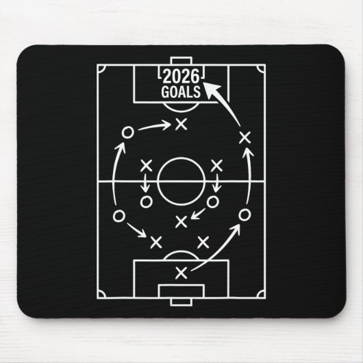 2026年ゴールサッカー戦略 マウスパッド (正面)