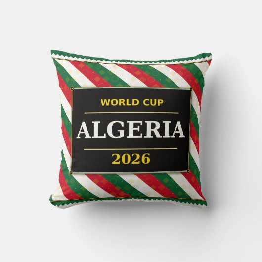 2026年サッカーファン アルジェリア代表 驚きのデザイン クッション (正面)