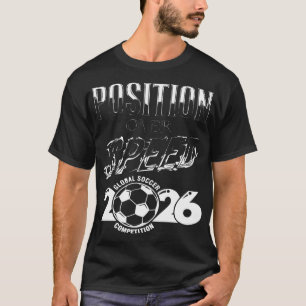 2026年サッカー戦術Tシャツ ポジション・オーバー・スピード Tシャツ