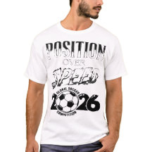 2026年サッカー戦術Tシャツ ポジション・オーバー・スピード