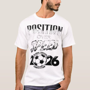2026年サッカー戦術Tシャツ ポジション・オーバー・スピード Tシャツ