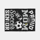 2026年サッカー部卒業生の自慢のママ フリースブランケット (正面(横))