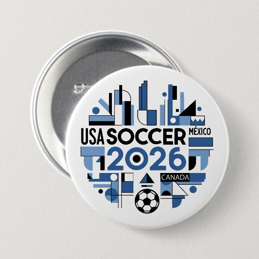 2026年サッカー USA カナダ メキシコ 缶バッジ (正面&裏面)