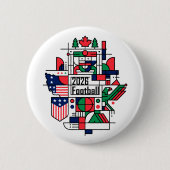 2026年サッカーUSA・カナダ・メキシコフットボールアート 缶バッジ (正面)