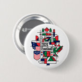 2026年サッカーUSA・カナダ・メキシコフットボールアート 缶バッジ (正面&裏面)