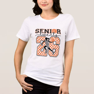 2026年シニアバスケットボール市松模様デザイン トライブレンドTシャツ