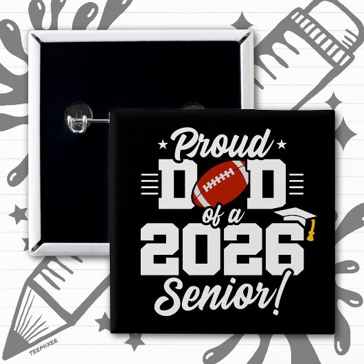 2026年シニアフットボール卒業お父さん 缶バッジ