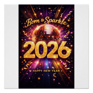 2026年シャイニングディスコボール新年おめでとう ポスター