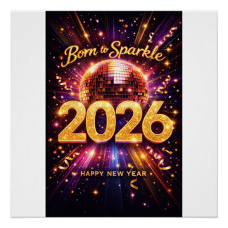 2026年シャイニングディスコボール新年おめでとう ポスター