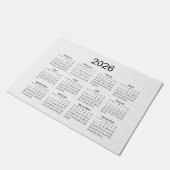 2026年シンプルミニマリストカレンダー ドアマット (アングル)