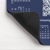 2026年シンプル暦事業QRコードNavy Blue マウスパッド (コーナー)