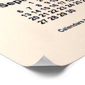 2026年ジャン・プリントのヴィンテージ ホワイト カレンダー ポスター (角)