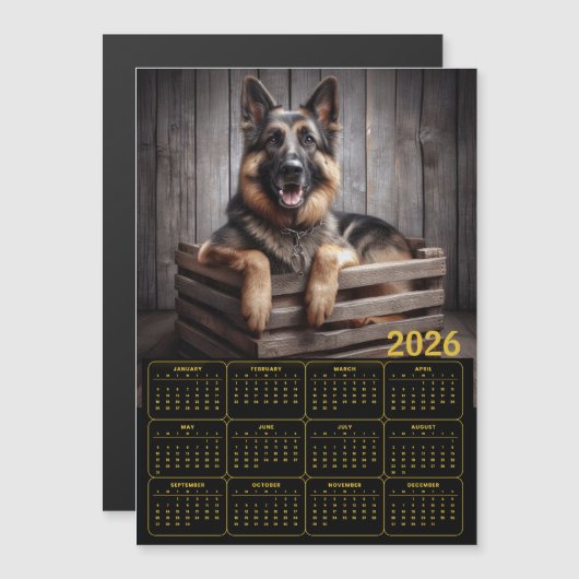 2026年ジャーマンシェパードカレンダー (正面/裏面)