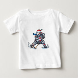 2026年スノーマンアイスホッケークリスマス休日のスポーツ ベビーTシャツ