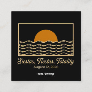 2026年スペイン皆既日食 Siestas Fiestas Totality スクエア名刺