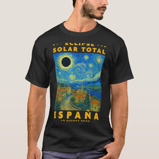 2026年スペイン皆既日食 Tシャツ (正面)