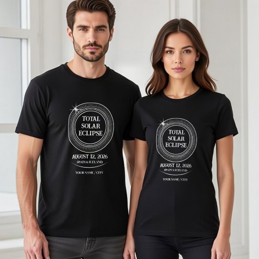 2026年スペイン・アイスランド皆既日食 Tシャツ