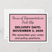 2026年スリップまたは滑ること選挙ピンクハウス ポストカード (正面/裏面)