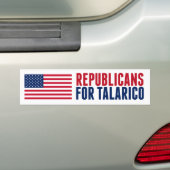 2026年タラリコ支持共和党員 バンパーステッカー (車上)