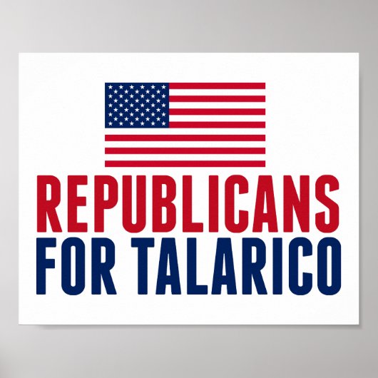 2026年タルラリコ上院選挙のための共和党員 ポスター (正面)