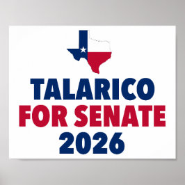 2026年テキサス州上院選タラリコ支持 ポスター